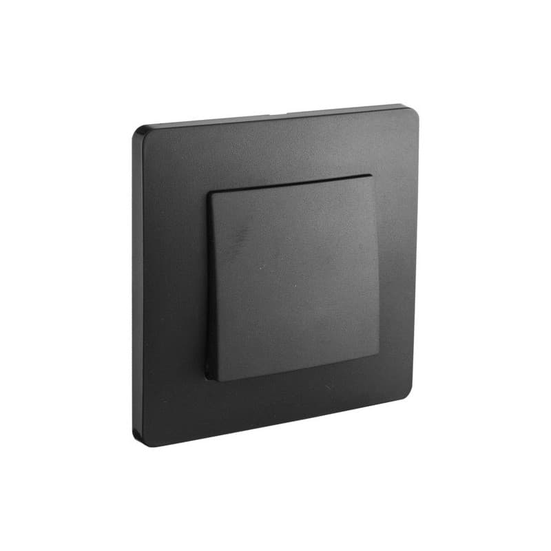 Interrupteur à encastrer caly 1 pièce(s) va et vient caly noir - debflex