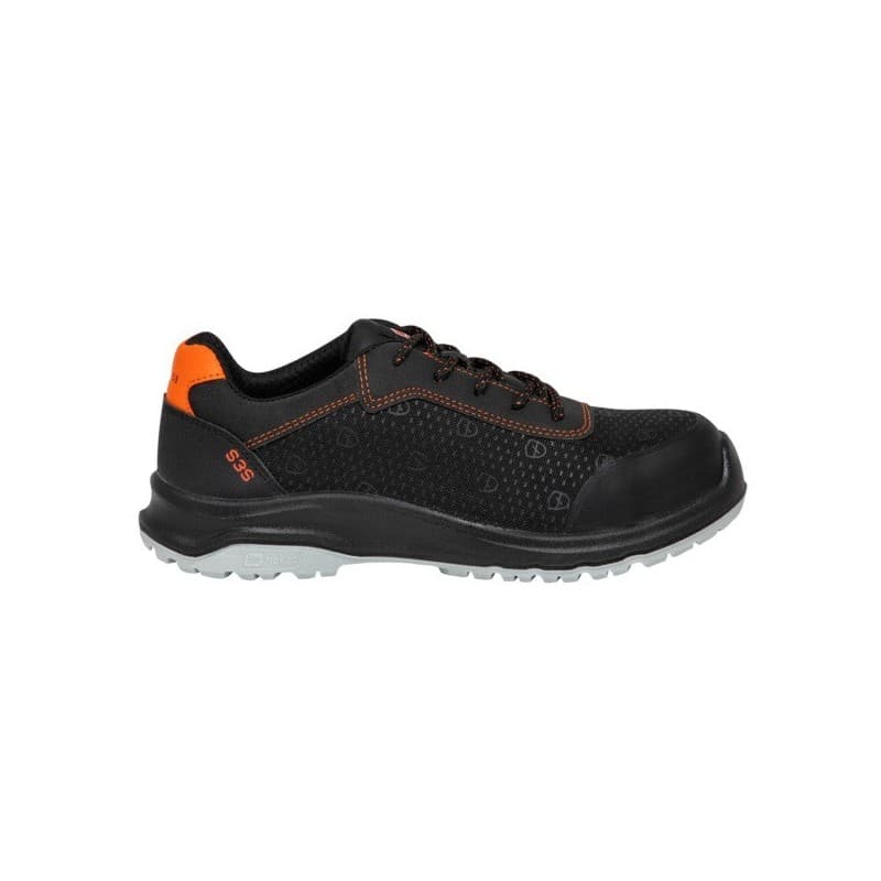 Chaussures de sécurité basses rallye textile 46 pu double densité composite polyuréthane 1 paire(s) chaussures de sécurité basses rallye noir/orange t