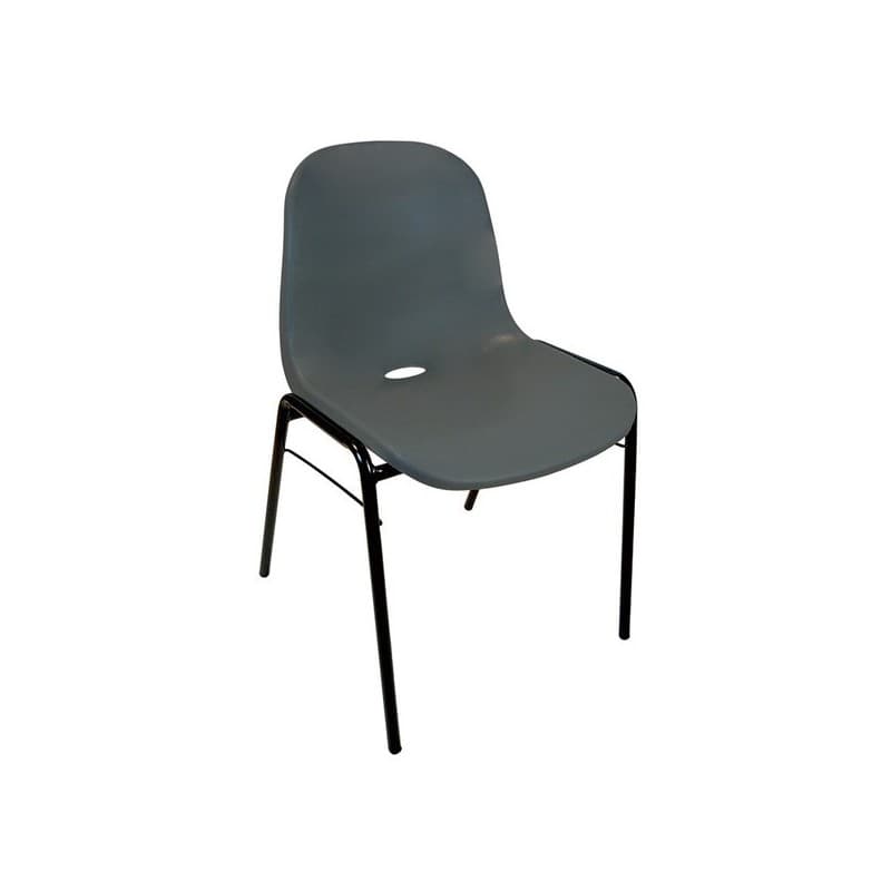 Chaise coquille empilable en plastique 1 pièce(s) chaise coquille empilable en plastique - gris - mobika