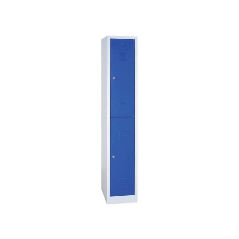 Vestiaire métallique monobloc 1 pièce(s) vestiaire 1 x 2 cases 30 cm 1800 x 315 x 500 mm - bleu - mobika