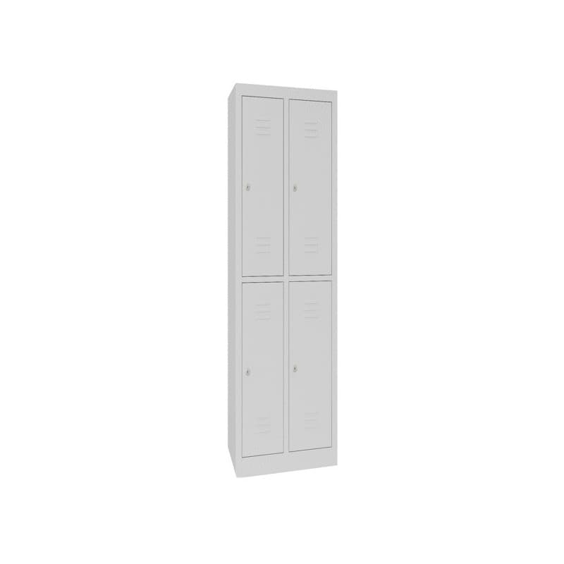 Vestiaire métallique monobloc 1 pièce(s) vestiaire 2 x 2 cases 30 cm 1800 x 600 x 500 mm - gris - mobika