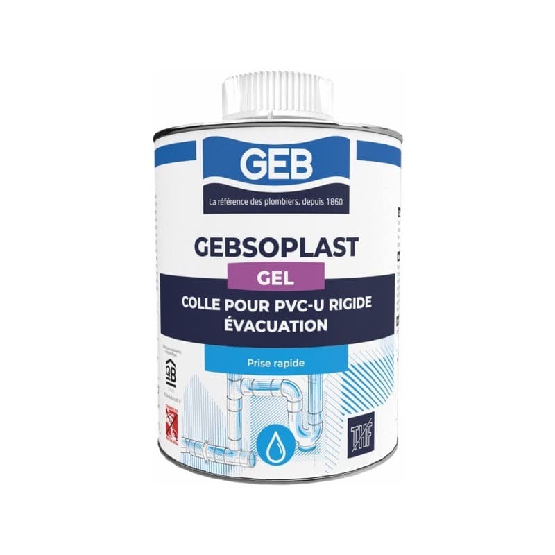Colle pvc gebsoplast / évacuation colle évacuation pvc gebsoplast gel gel de 1 à 5 minutes autre manuelle plastique rigide, pvc sans charges intérieur