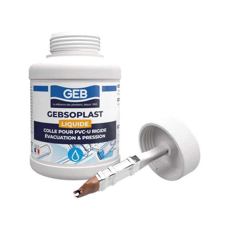 Colle pvc gebsoplast / évacuation colle évacuation pvc gebsoplast liquide de 1 à 5 minutes liquide autre manuelle 500 ml plastique rigide, pvc sans ch