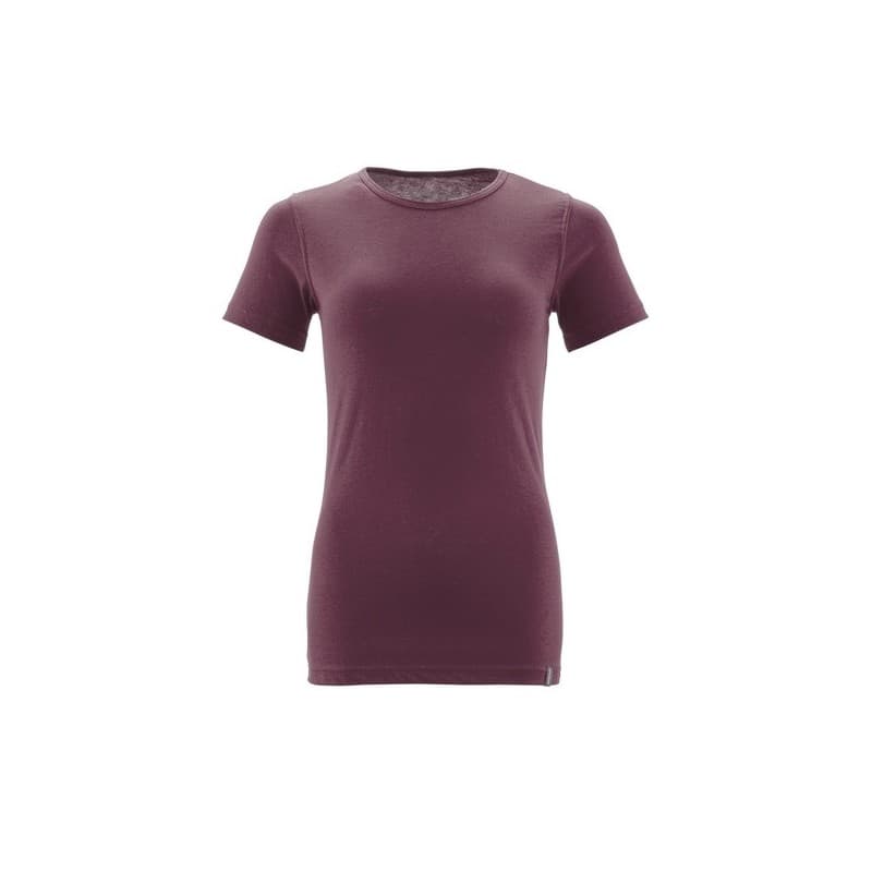 T-shirt femme crossover m 100 - 200 g rouge t-shirt 0 1 pièce(s) coton, polyester recyclé t-shirt femme crossover bordeaux tm - mascot