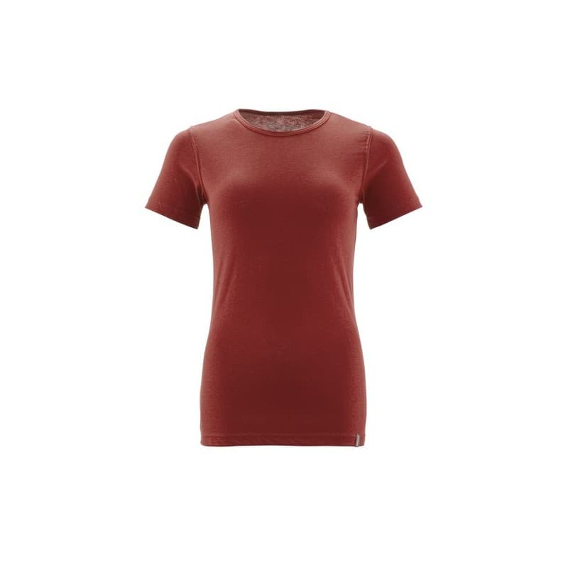 T-shirt femme crossover 100 - 200 g rouge xs t-shirt 0 1 pièce(s) coton, polyester recyclé t-shirt femme crossover rouge txs - mascot