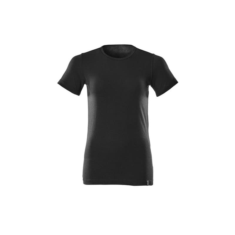 T-shirt femme crossover 100 - 200 g noir xs t-shirt 0 1 pièce(s) coton, polyester recyclé t-shirt femme crossover noir txs - mascot