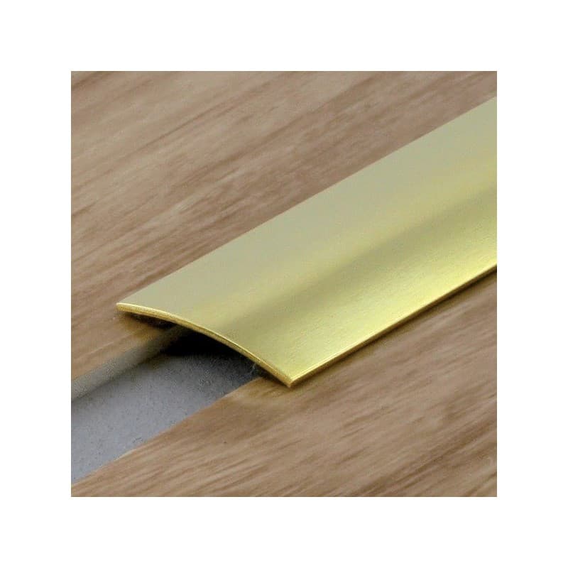 Seuil plat inox presto 1 pièce(s) seuil plat presto 30 x 930 mm - laiton poli auto-adhésif intérieur domestique 0.93 m 30 mm laiton poli 3.5 mm - dina