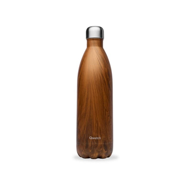Gourde isotherme 1l 1 pièce(s) bouteille isotherme 1l wood marron - qwetch