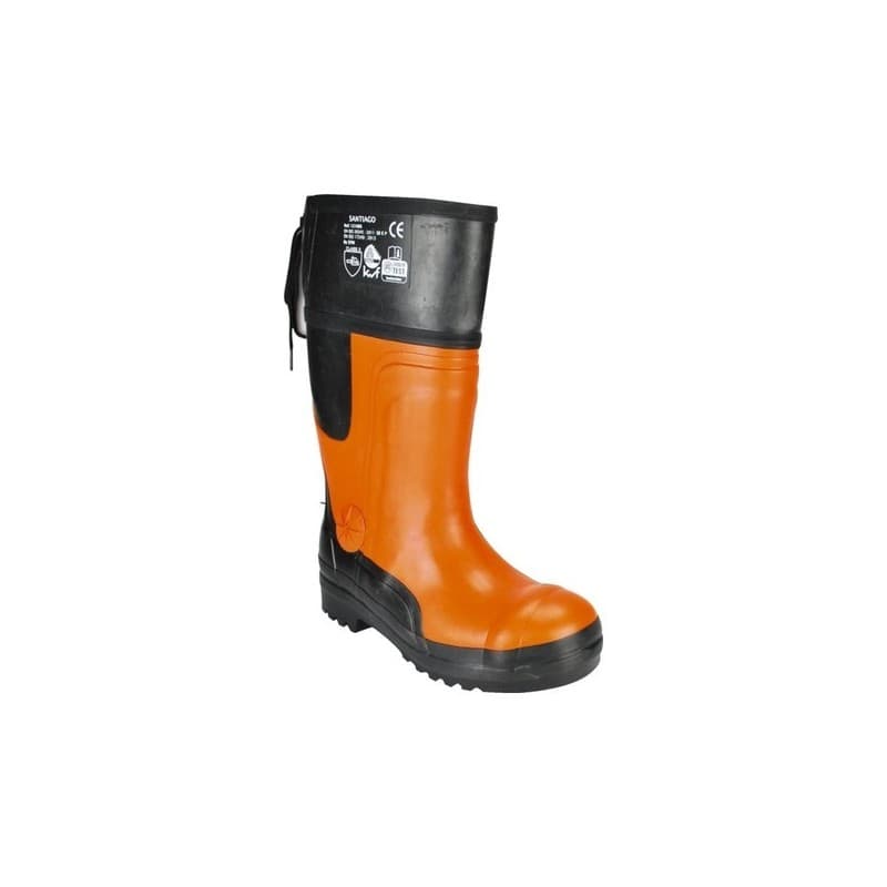 Bottes de sécurité forestières santiago bottes de sécurité forestières santiago t39 39 haut acier pvc caoutchouc e - absorption de choc au talon, p -