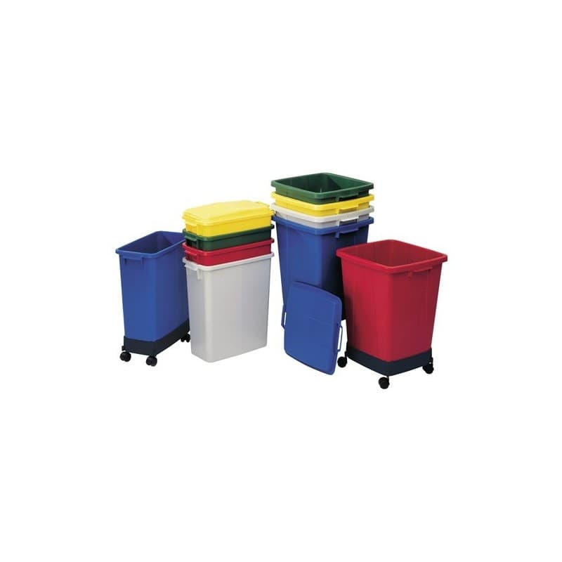 Chariot graf 1 pièce(s) chariot roulettes souples poubelle 60 l gris foncé - graf