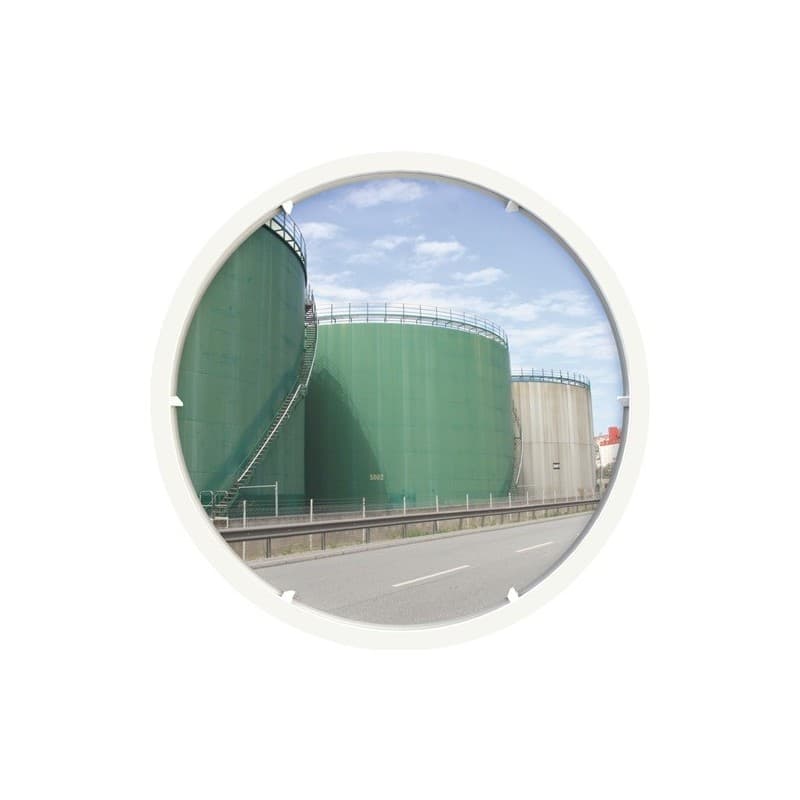 Miroir de circulation dancop 1 pièce(s) miroir de circulation d.600 mm plastique, blanc - dancop