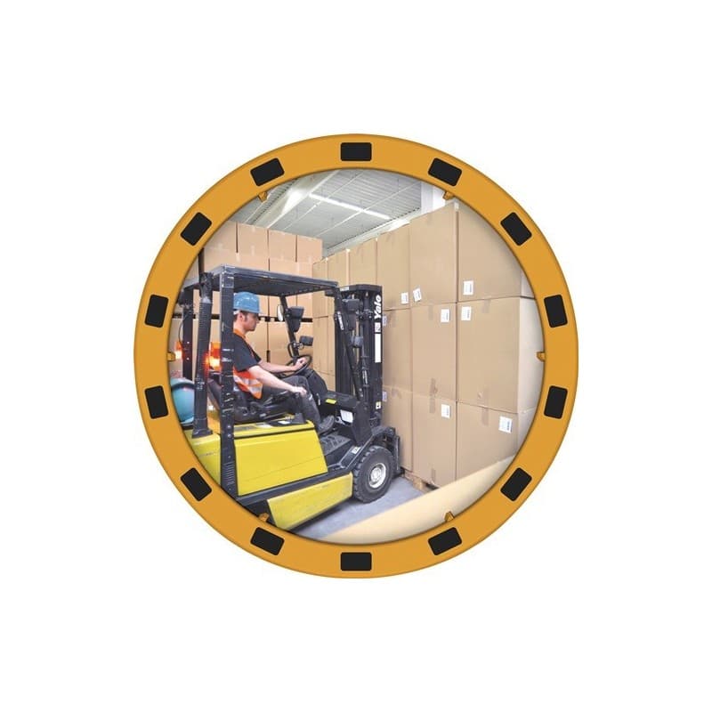 Miroir de sécurité/circulation dancop 1 pièce(s) miroir sécurité/circulation d.600mm acrylique, jaune/noir - dancop