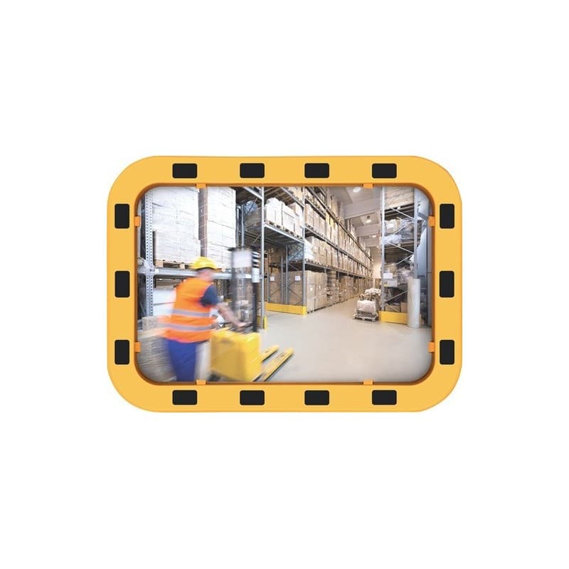 Miroir de sécurité/circulation dancop 1 pièce(s) miroir sécurité/circulation h400xl600mm acrylique jaune/noir - dancop