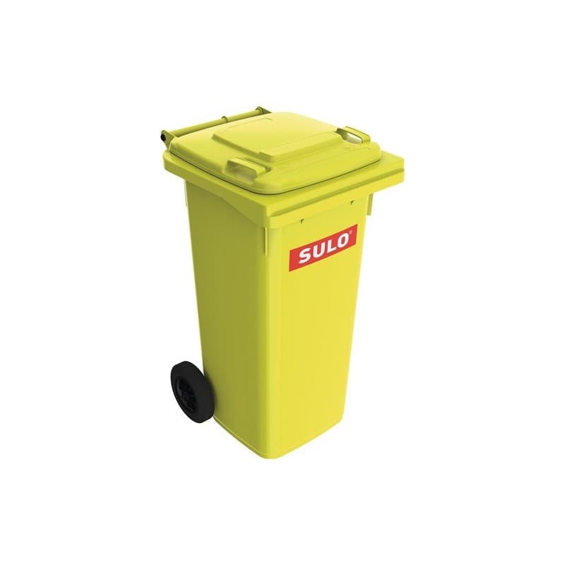 Lot bac à ordures sulo 1 carton(s) de 5 pièce(s) bac à ordures 120 l hdpe jaune - sulo