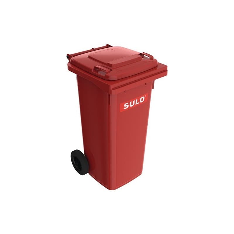 Lot bac à ordures sulo 1 carton(s) de 5 pièce(s) bac à ordures 120 l hdpe rouge - sulo