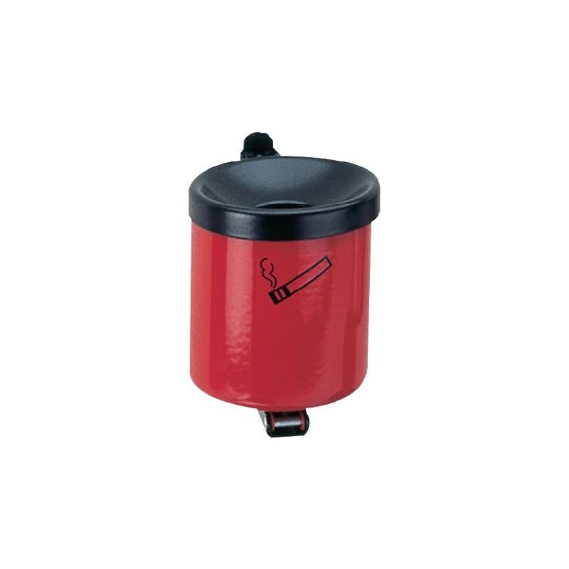 Cendrier mural tkg 1 pièce(s) cendrier mural ø150xh145mm rougedispositif basculant - tkg