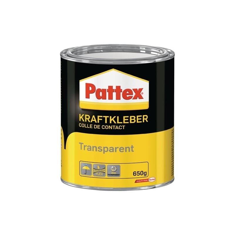 Lot colle forte transparent pattex 1 carton(s) de 6 pièce(s) colle forte transparent -40 degr c +70 degr c 650g boîte - pattex