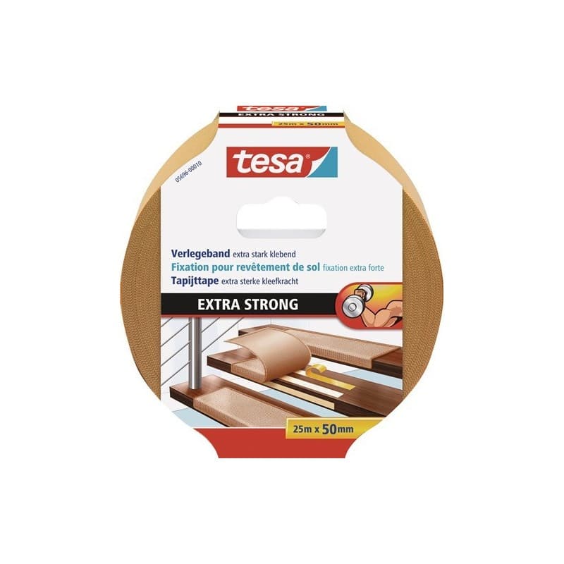 Ruban adhésif de pose 5696 longueur 25 m largeur 50 mm 1 carton(s) de 6 pièce(s) ruban adhésif de pose 5696 longueur 25 m largeur 50 mm - tesa