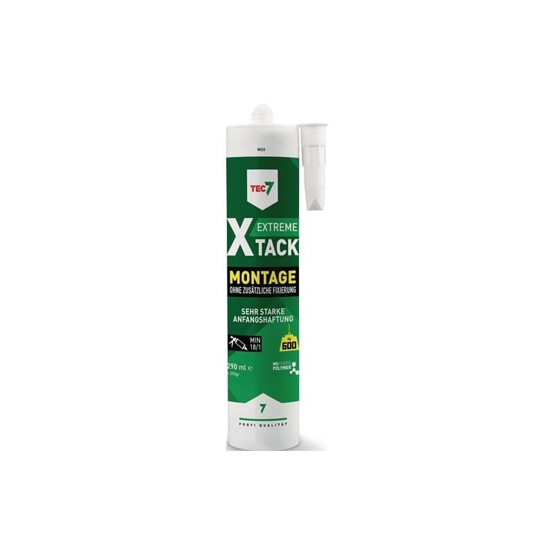 Lot colle de montage x-tack tec7 1 carton(s) de 12 pièce(s) colle de montage x-tack blanc - tec7
