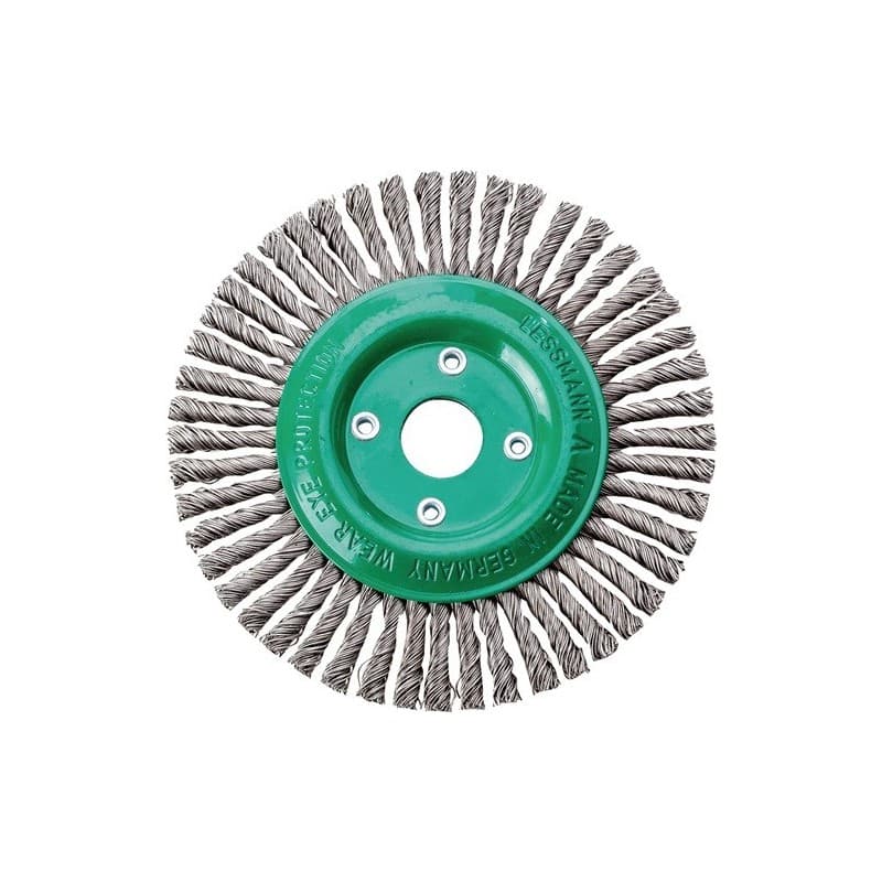 Brosse plate lessmann 1 pièce(s) brosse plate d. 125 mm perçage épaiss. de fil 0,5 mm - lessmann