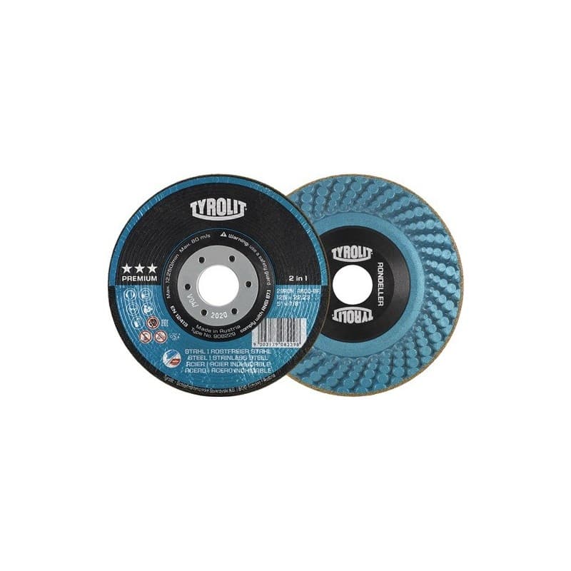 Lot meule à ébarber rondeller® tyrolit 1 carton(s) de 25 pièce(s) meule à ébarber rondeller® d125xép. mm granulation 24 - tyrolit