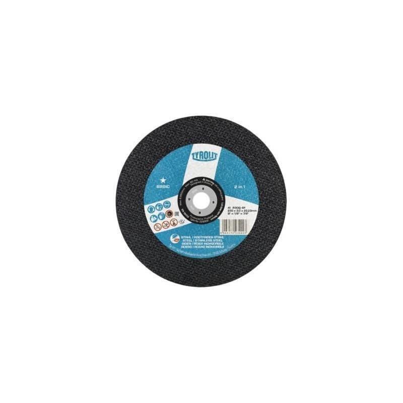 Lot disque à tronçonner basic tyrolit 1 carton(s) de 25 pièce(s) disque à tronçonner basic d230x3 mm droit - tyrolit