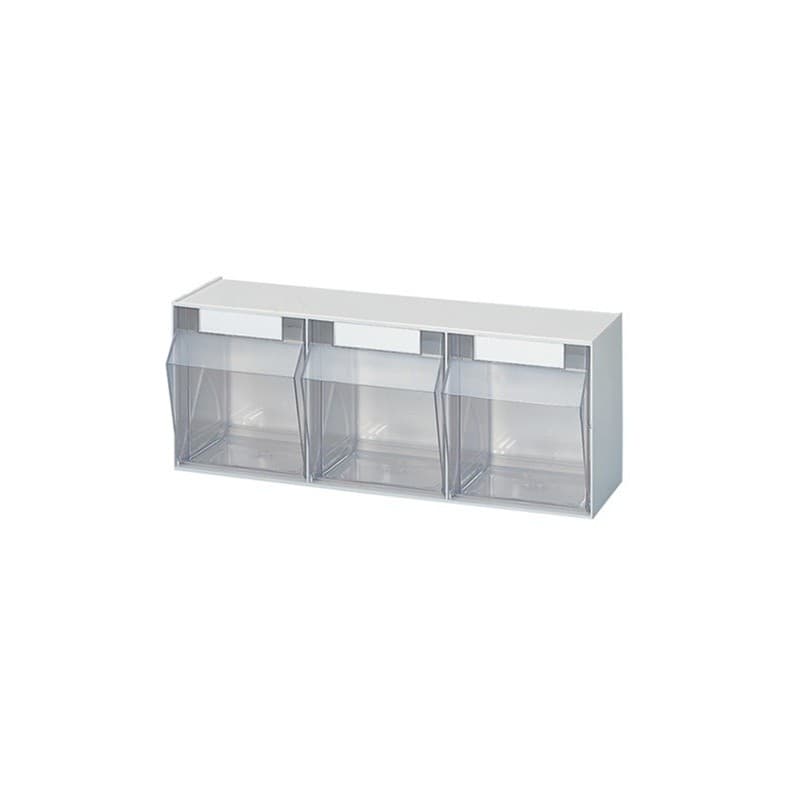 Casier transparent lockweiler 1 pièce(s) casier transparent h242xl600xp203mm 3 x e plastique blanc - lockweiler