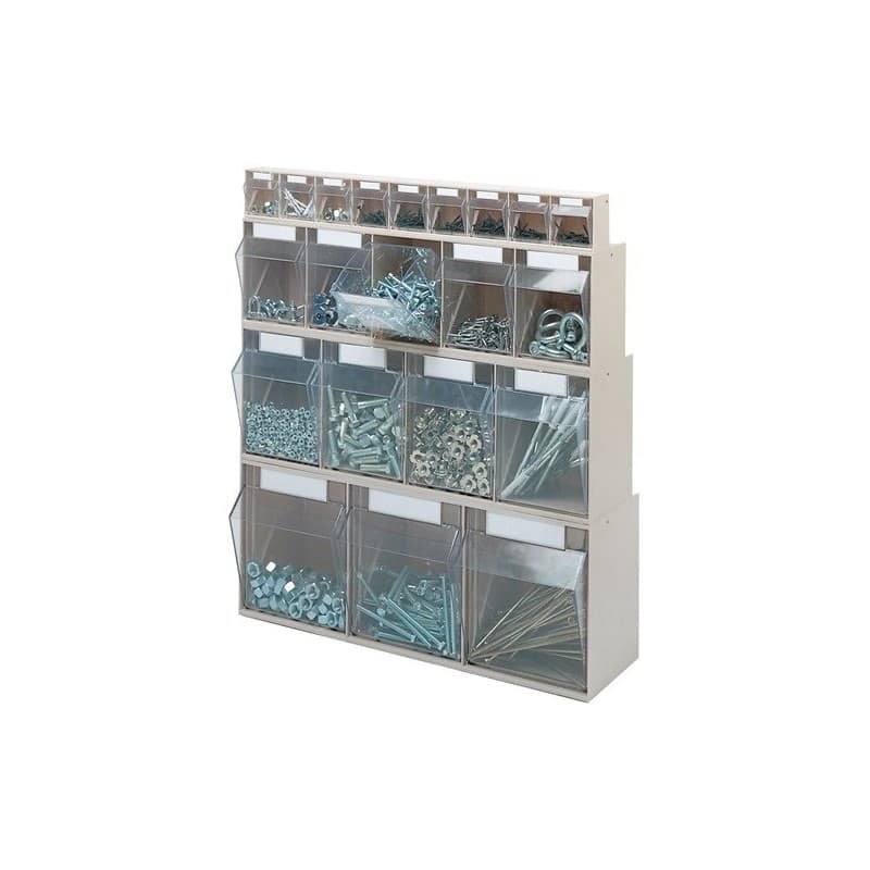 Casier transparent lockweiler 1 pièce(s) casier transparent h242xl600xp203mm 3 x e plastique beige - lockweiler