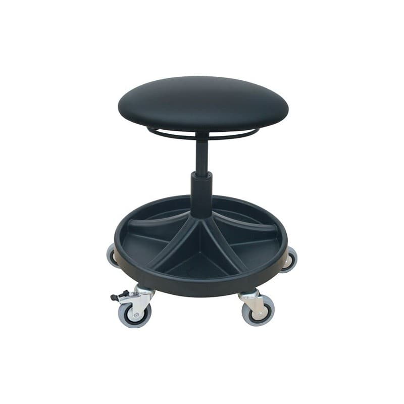 Tabourets pivotants lotz 1 pièce(s) tabourets pivotants rembourrage similicuir noir 490-620mm - lotz