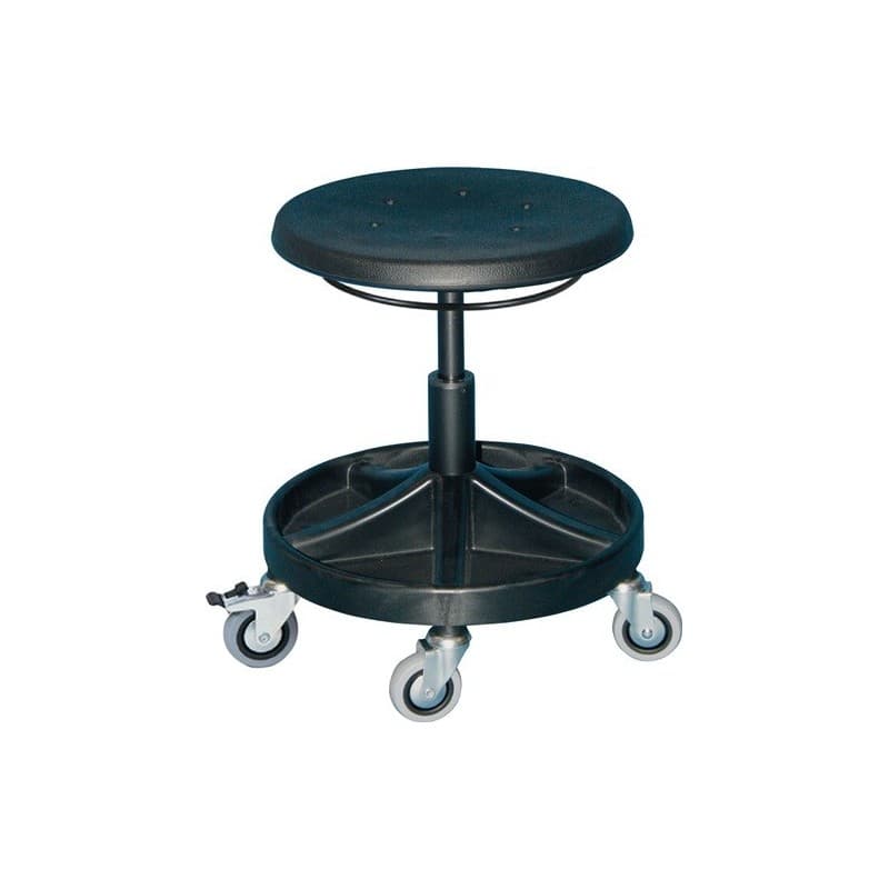 Tabourets pivotants lotz 1 pièce(s) tabourets pivotants mousse pu noire 400-530mm - lotz