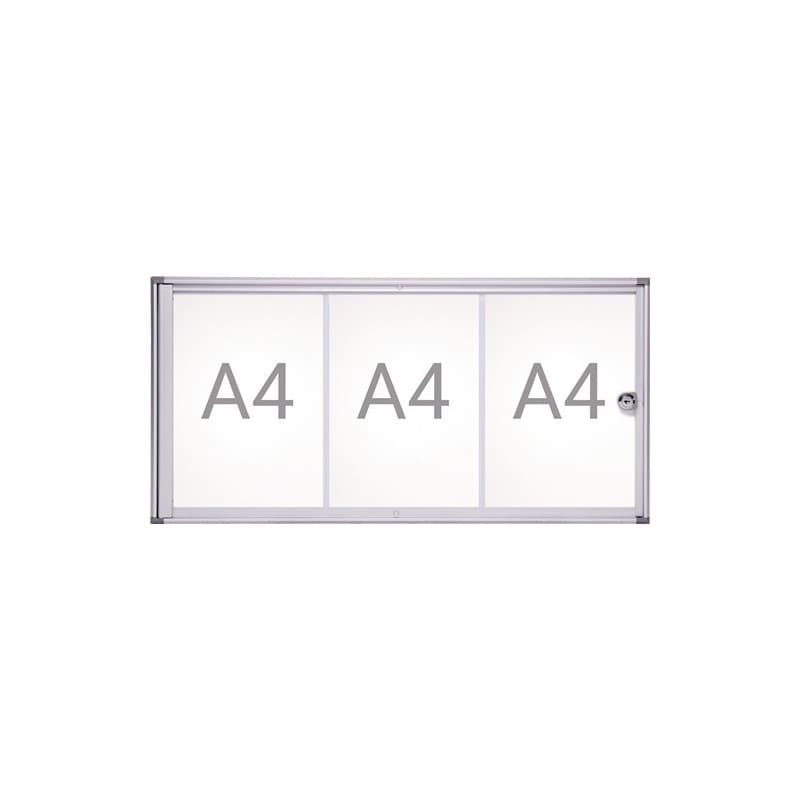 Vitrine d'affichage maul 1 pièce(s) vitrine d'affichage 3 x a4 l710xh351 mm - maul