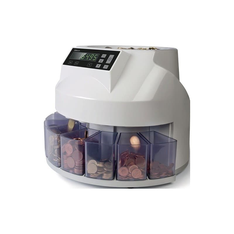 Compteur et trieur de pièces avec dispositif de vidange 1 pièce(s) compteur et trieur de pièces avec dispositif de vidange - safescan