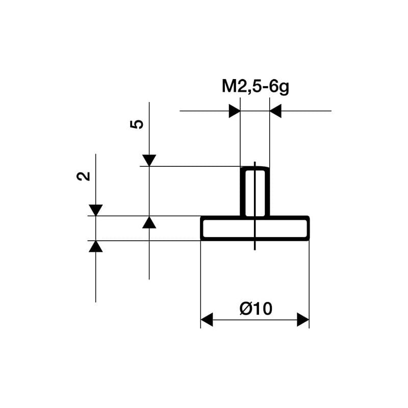 Palpeur käfer 1 pièce(s) palpeur d. 10 mm plan - käfer