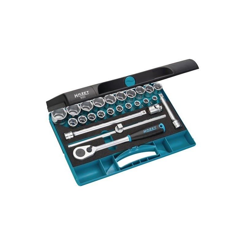 Jeu de clés à douille 900 25 pièces 1/2 po. 1 pièce(s) jeu de clés à douille 900 25 pièces 1/2 po. - hazet