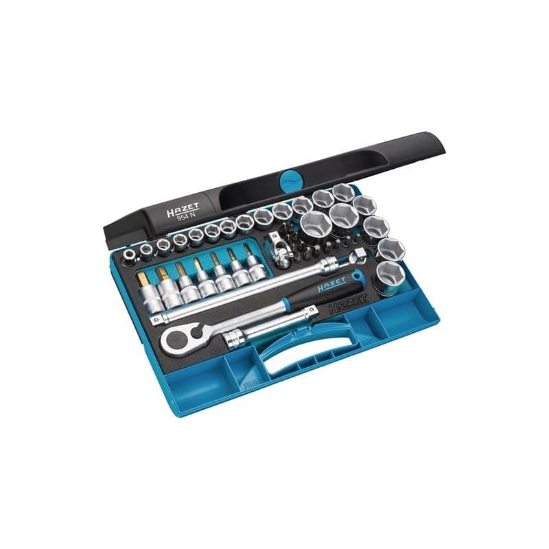 Jeu de clés à douille 954n 44 pièces 1/2 po. 1 pièce(s) jeu de clés à douille 954n 44 pièces 1/2 po. - hazet