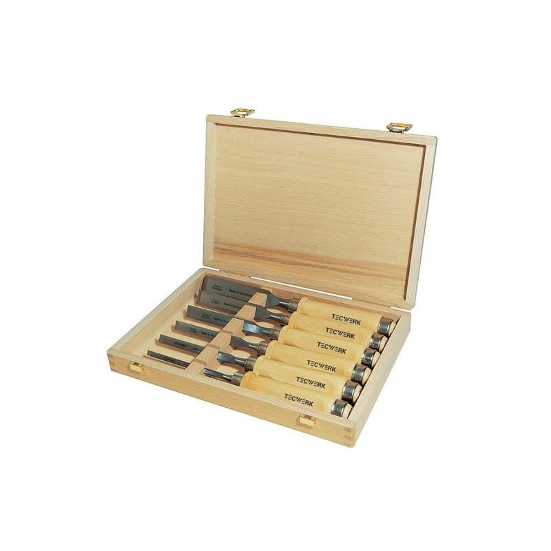 Jeu de ciseaux à bois tecwerk 1 pièce(s) jeu de ciseaux à bois 6,10,12,16,20,26 mm - tecwerk