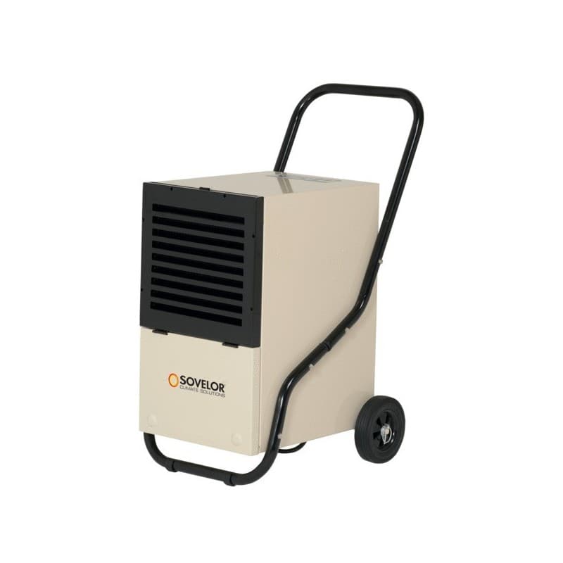 Déshumidificateur mobile dr 48 e monophasé 230v 1 pièce(s) 350 m³/h 5.7 litre(s) 30.5 kg 45.6 l/jour r290 810 w 580 mm 422 mm 820 mm déshumidificateur