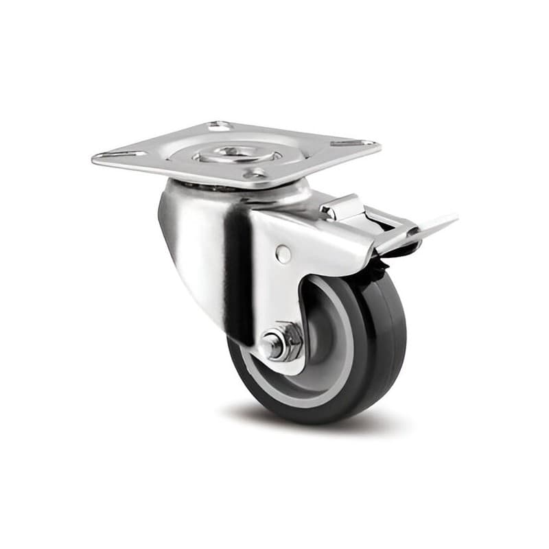 Roulettes série nova roulette nova ø 50 mm platine pivot frein 1 pièce(s) - prodif somec rhones alpes