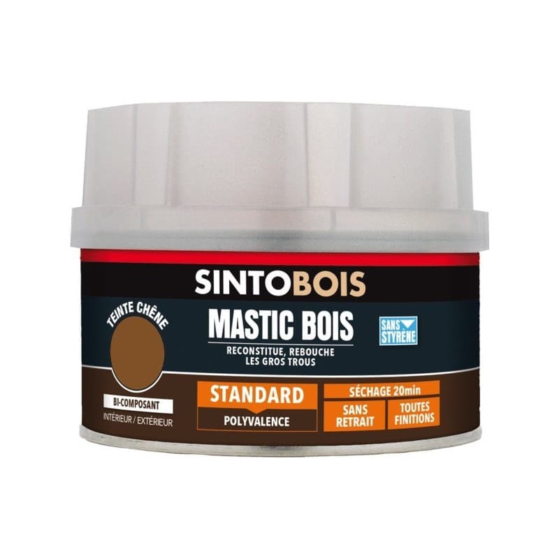 Mastic bois standard bi-composant mastic à bois chêne chêne manuelle oui bois et dérivés non 1 pot(s) de 198 gramme(s) intérieur et extérieur polyeste
