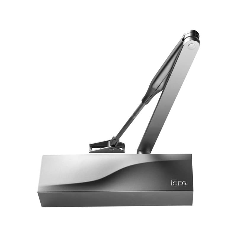 Ferme-porte à bras à compas is60 argent 1 pièce(s) 2-3-4 100 kg ferme-porte à bras à compas is60 - argent ferme-porte complet compas - iseo france