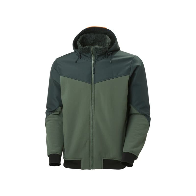 Blouson softshell oxford hiver vert 2xl entre 1 et 3 veste 400 - 500 g polyester, polyamide / élasthanne 1 pièce(s) veste softshell oxford hiver vert