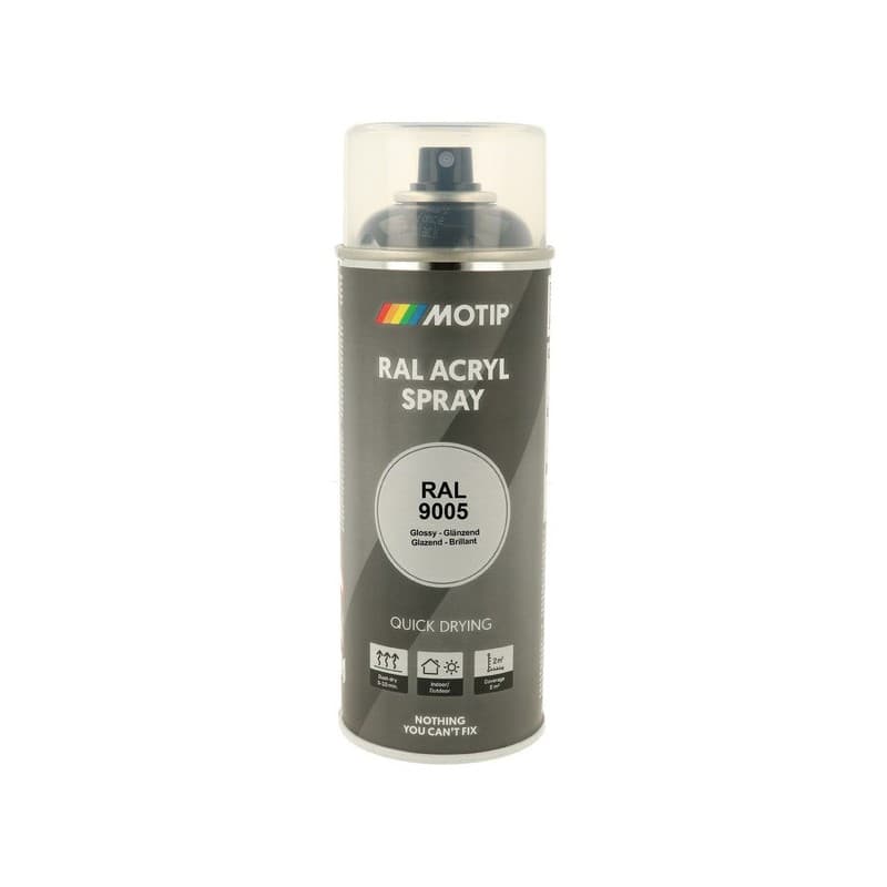 Peinture industrial aérosol peinture acry. ral 9005 noir profond brillant supports neufs ou sains courante 2 heure(s) solvantée intérieur/extérieur 1
