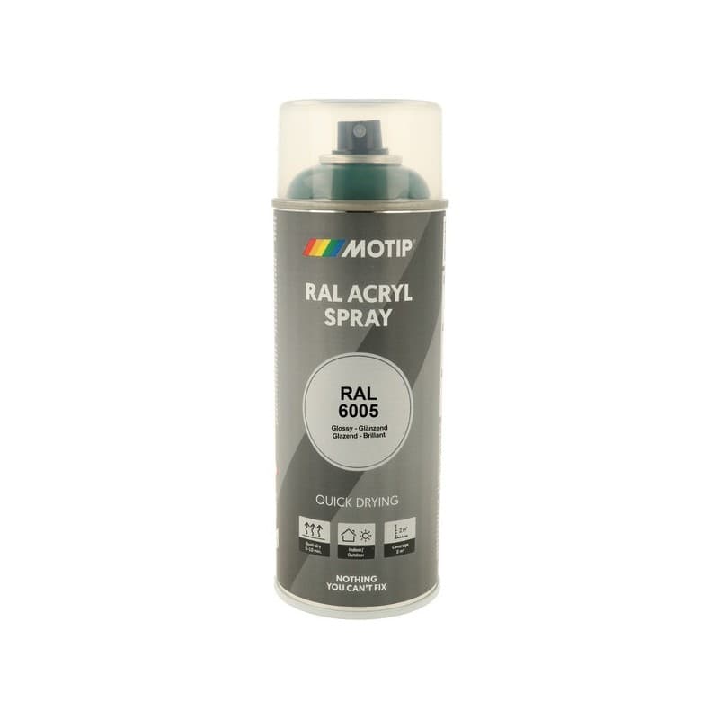 Peinture industrial aérosol peinture acry. ral 6005 vert mousse brillant supports neufs ou sains courante 2 heure(s) solvantée intérieur/extérieur 1 a