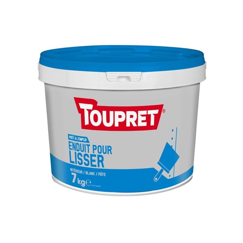 Enduit de lissage extra liss en pâte enduit de lissage extra liss en pâte 8 heure(s) 1 pot(s) de 7 kilogramme(s) pâte lissage ancien fond peint, béton