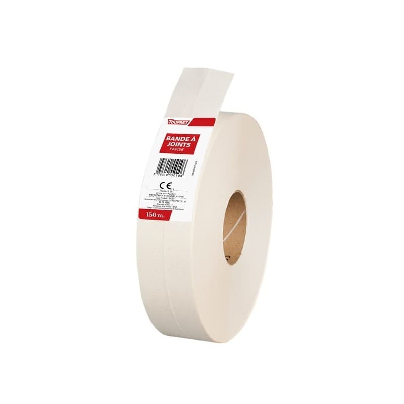 Bande à joints papier bande à joints papier 5 cm 1 rouleau(x) de 153 mètre(s) linéaire non papier - toupret