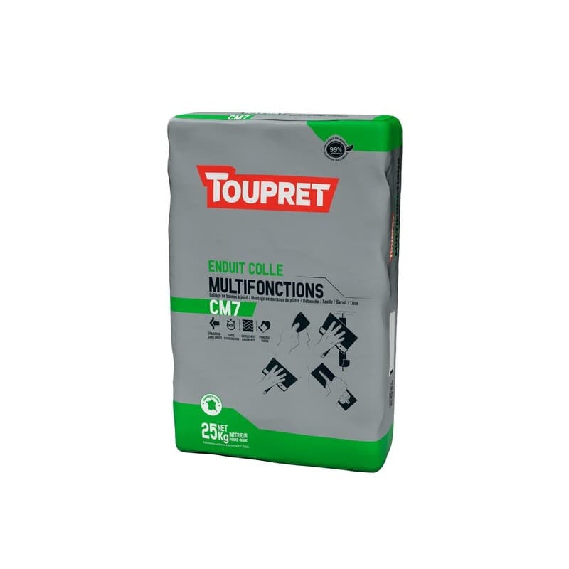 Enduit colle multifonctions cm7 en pâte 48 heure(s) 1 sac(s) de 25 kilogramme(s) poudre multifonctions enduit colle multifonctions cm7 en pâte béton,