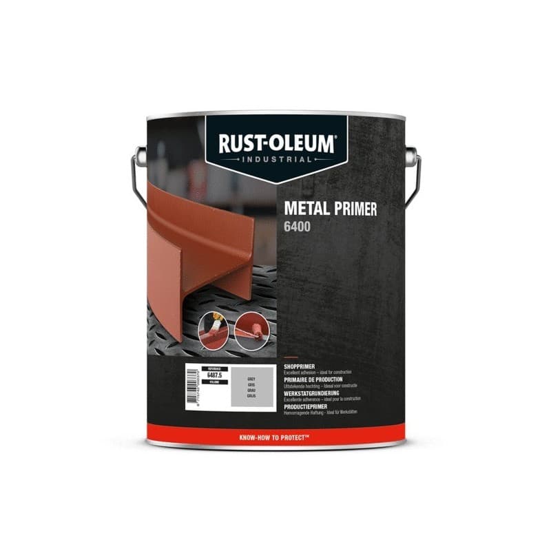 Primaire antirouille de production 6400 primaire antirouille de production 6400 gris alkyde courante 5 l brosse/rouleau, pistolet sans air 24 heure(s)