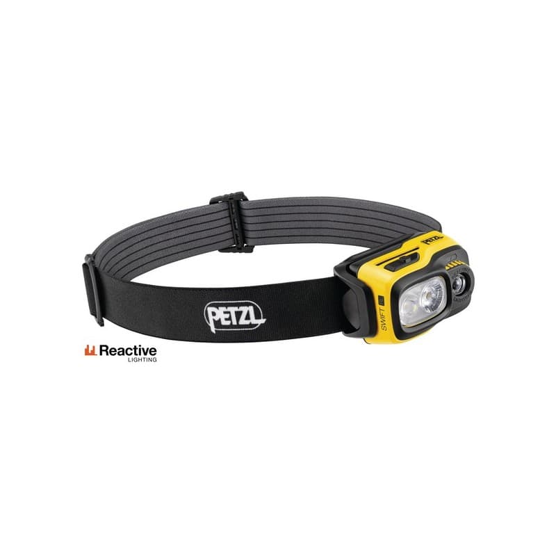 Lampe frontale swift noir/jaune 1100 1 pièce(s) rechargeable lampe frontale swift noir/jaune - petzl distribution