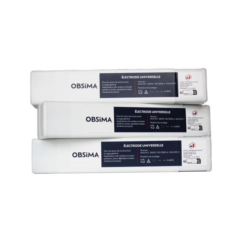 Électrode rutile universelle 3.2 mm 5.1 350 mm 1 étui(s) de 172 pièce(s) électrode rutile universelle ø3,2 x 350 mm - obsima