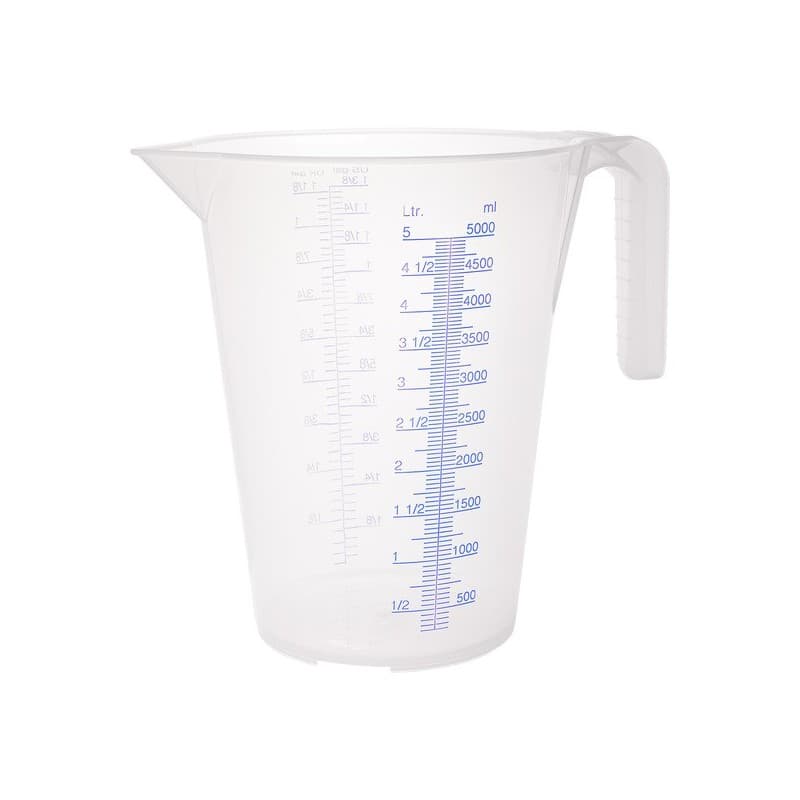 Broc verseur transparent gradué 1 pièce(s) polypropylène 5 litre(s) broc verseur transparent 5 l - pressol